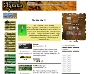 Screenshot 1 von Browsergame Die Helden von Aysalia