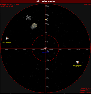 Screenshot 1 von Browsergame Spacewars