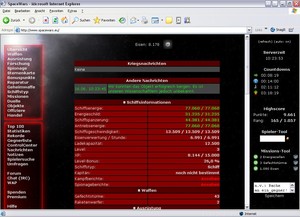 Screenshot 2 von Browsergame Spacewars