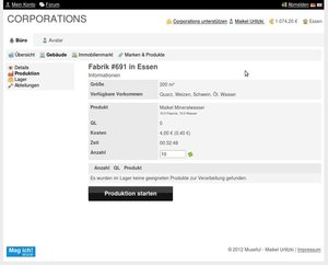 Screenshot 2 von Browsergame Corporations